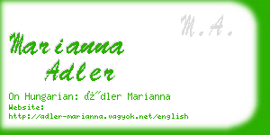 marianna adler business card